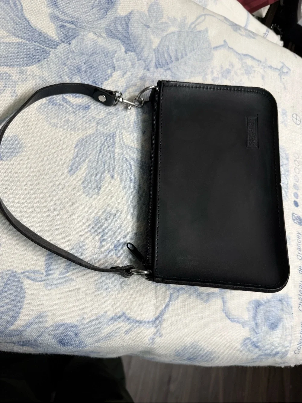 Black Leather Harley Davidson Men's Zip Wallet